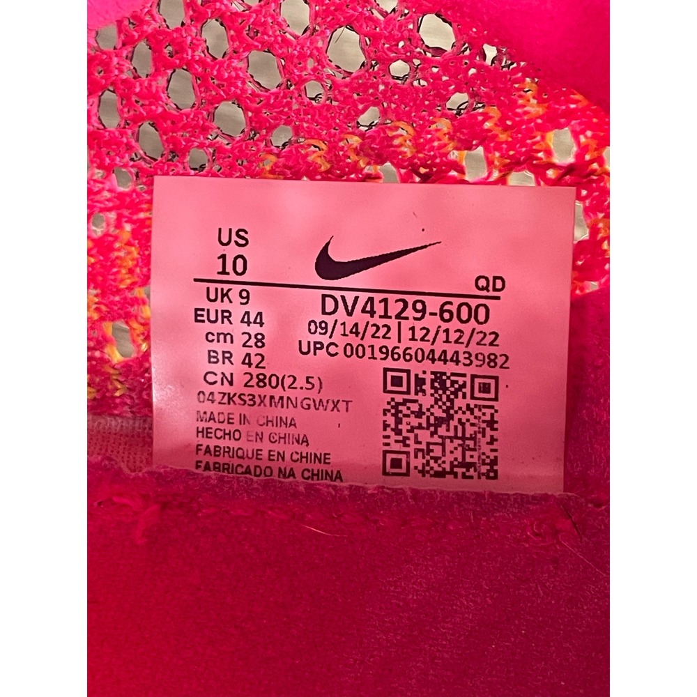 Nike ZoomX Vaporfly Next% 3 Mens 10 Hyper Pink Laser Orange DV4129-600 - Picture 3 of 13